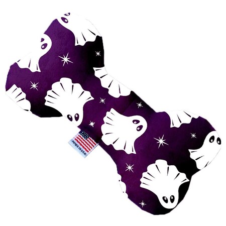 Mirage Pet Products Ghosts on Purple Canvas Bone Dog Toy 8 in. 1350-CTYBN8